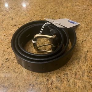 Mens Boden black leather belt sz 34-36